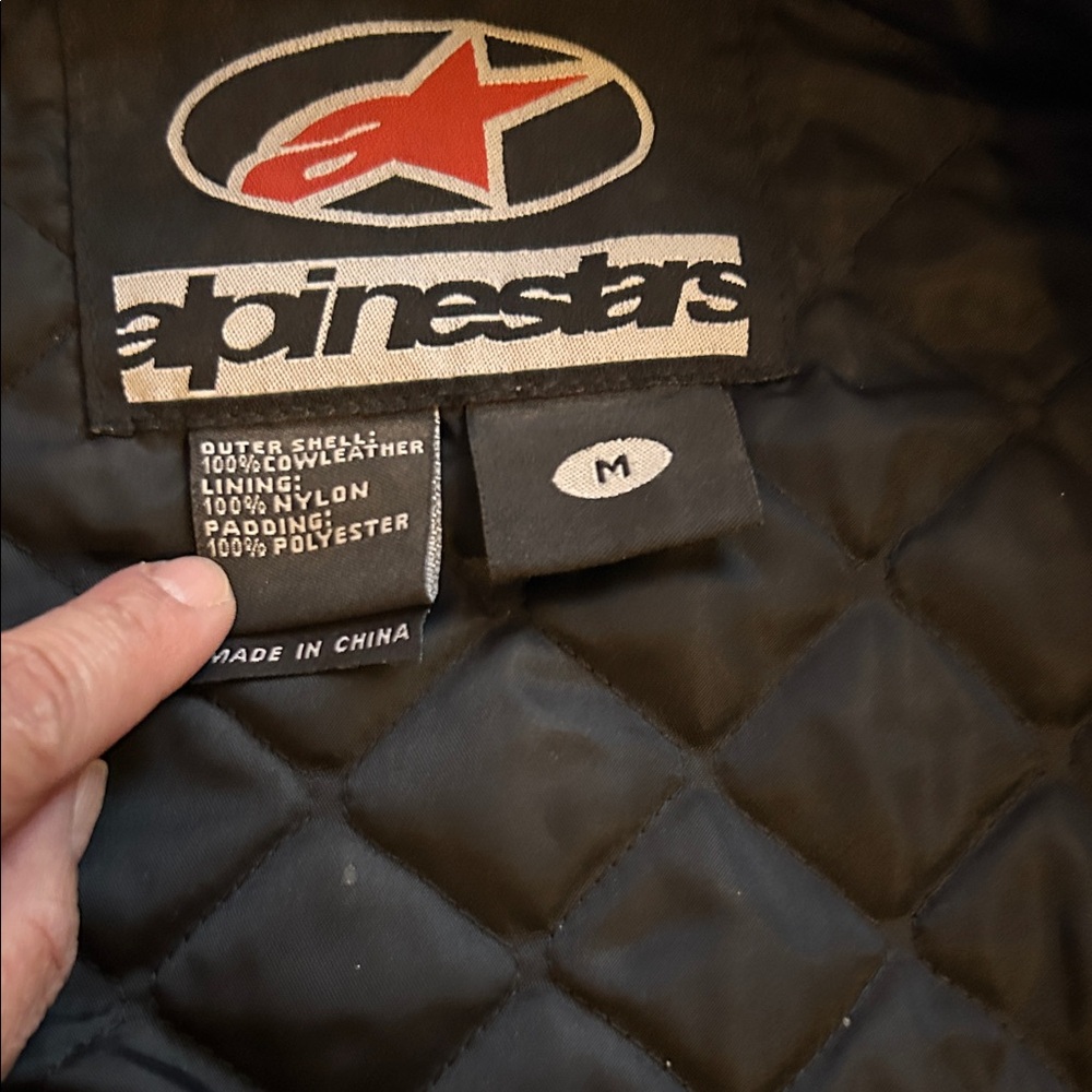 Alpinestars Distressed Gray Leather Jacket - Picture 4 of 4